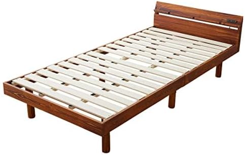 EMOOR Foldable Wood Slatted Floor Bed Frame OSMOS Twin Solid Pine (Earth-Natural), Easy Assembly Space Saving Storable Floor Life Tatami