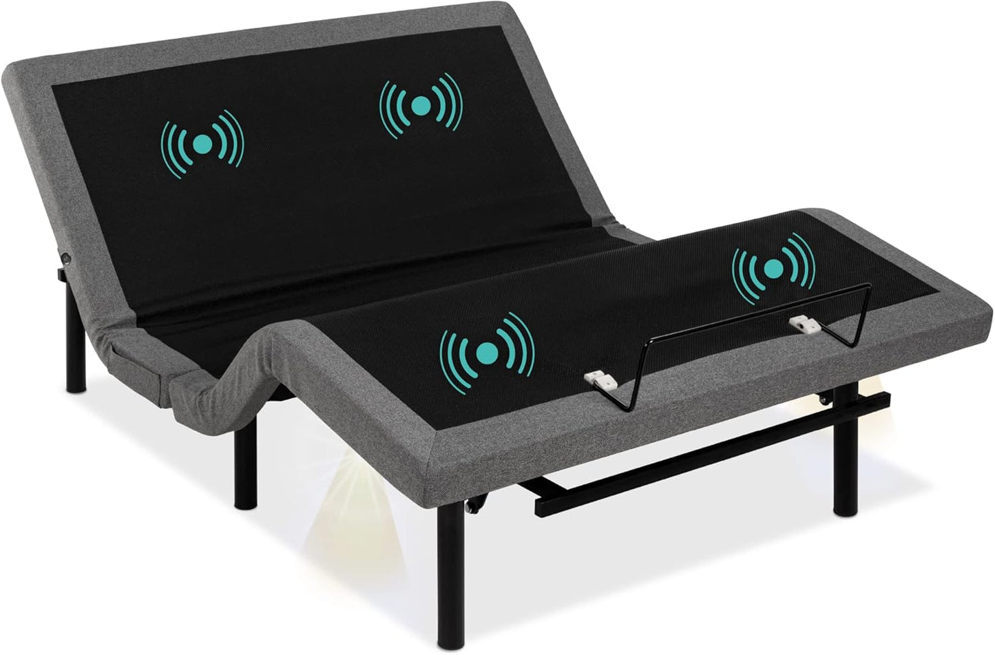 Best Choice Products Ergonomic Full Size Adjustable Bed Frame, Electric Base w/Wireless Remote Control, Nightlight, Massager, 2 USB Ports