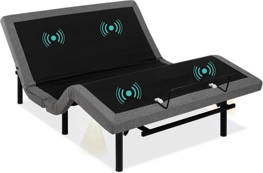 Best Choice Products Ergonomic Full Size Adjustable Bed Frame, Electric Base w/Wireless Remote Control, Nightlight, Massager, 2 USB Ports