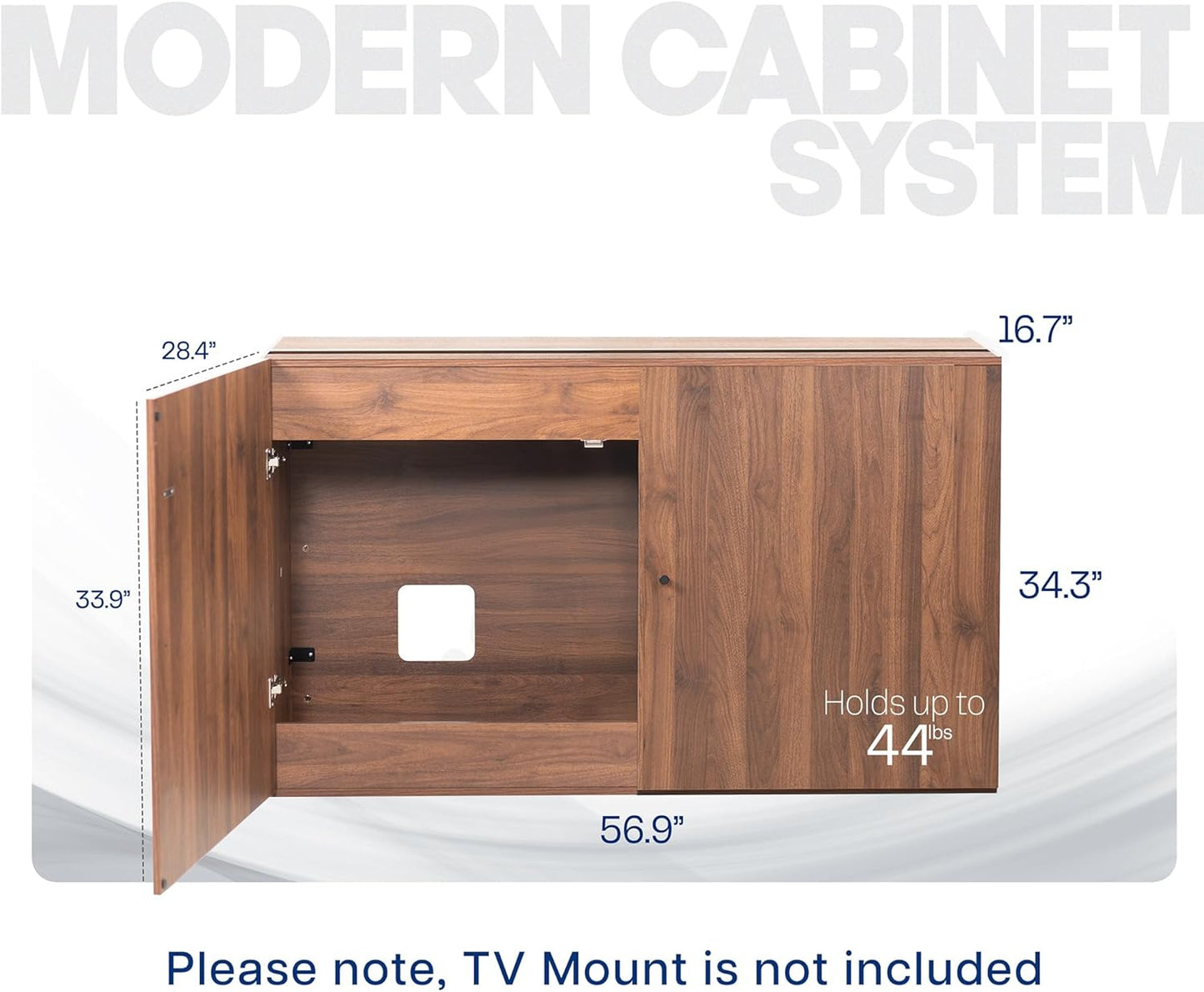 VIVO Walnut TV Cabinet Designed to Conceal Motorized Vertical Lift Television Stands, Holds 32 to 55 inch TVs up to 44 lbs, CASE-EUP1WN
