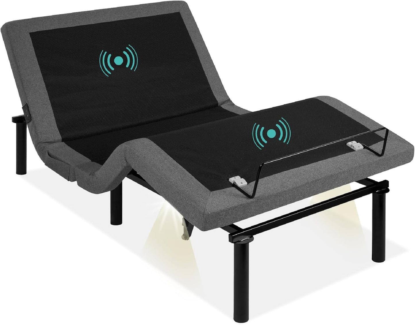 Best Choice Products Ergonomic Full Size Adjustable Bed Frame, Electric Base w/Wireless Remote Control, Nightlight, Massager, 2 USB Ports